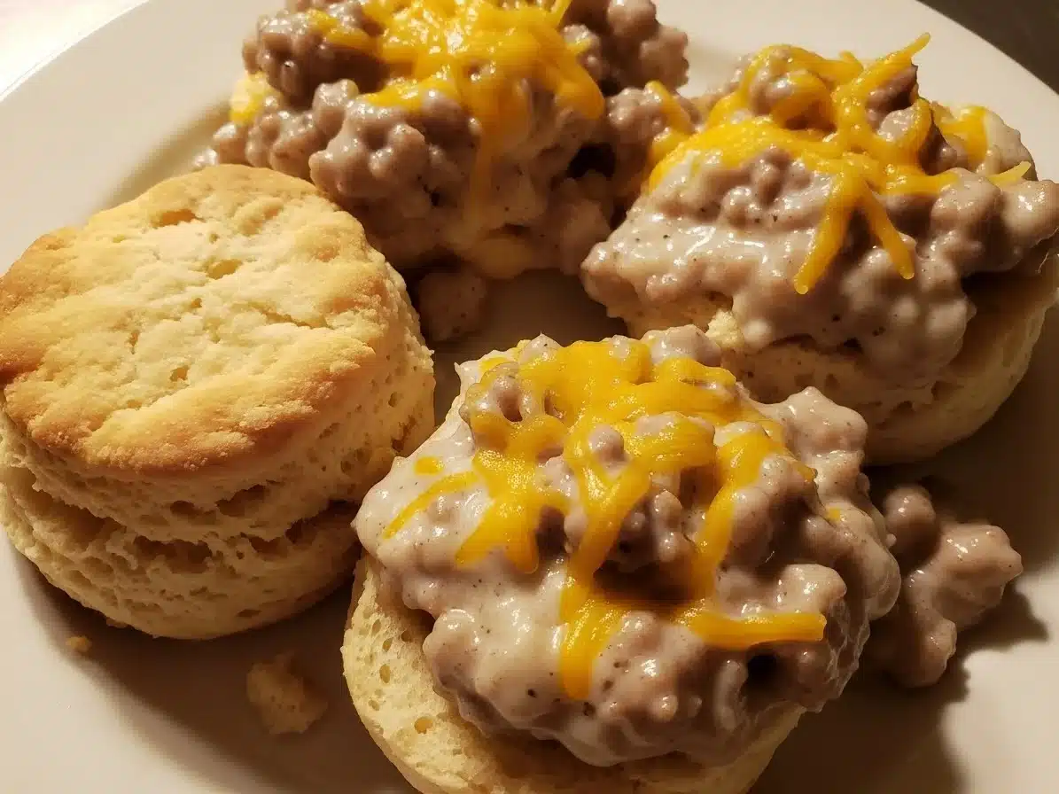 biscuits gravy casserole