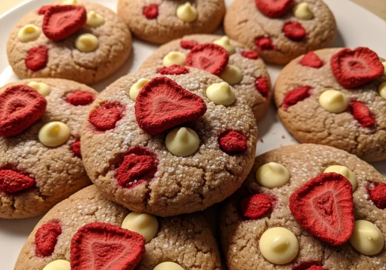 strawberry white chocolate cookies