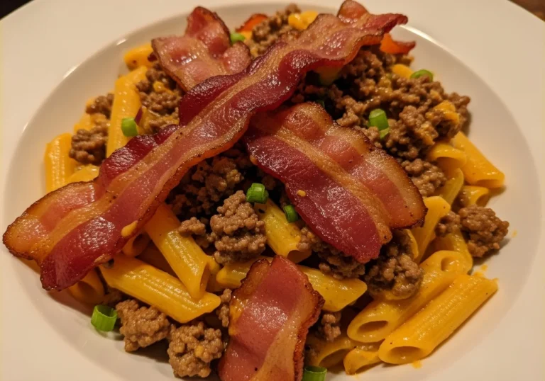 bacon cheeseburger pasta