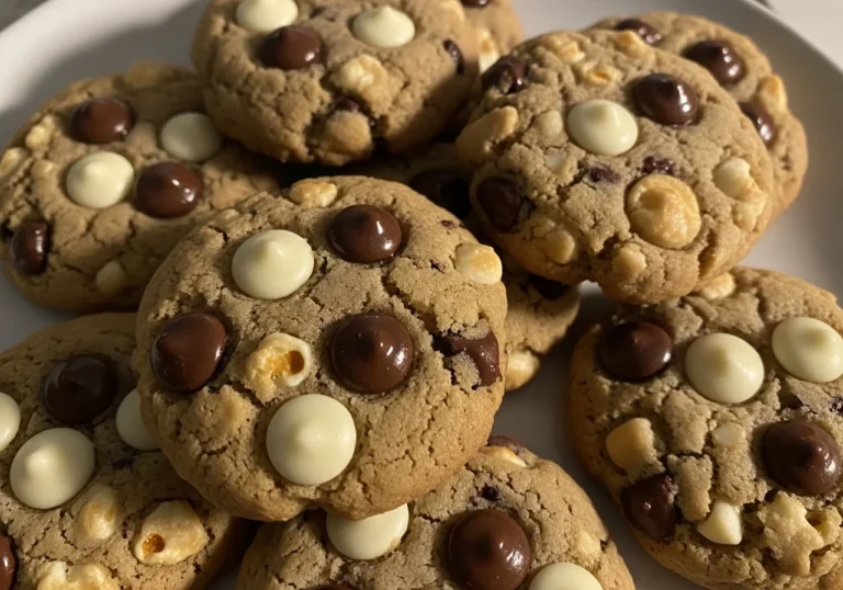 Popcorn Cookies With White And Dark Chocolate A Unique Crunchy Treat