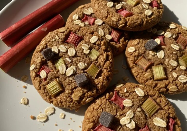 brown sugar rhubarb cookies