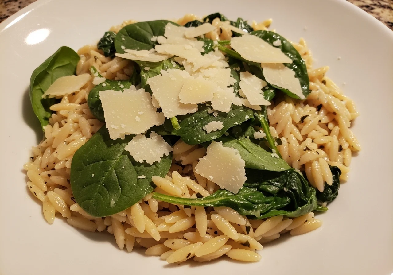 parmesan spinach orzo