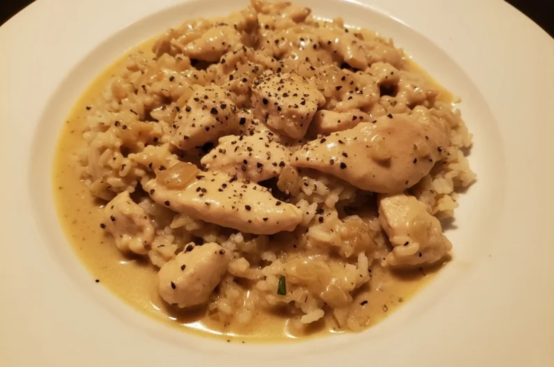 Creamy Chicken Gravy Over Rice Or Noodles A Kid Friendly Favorite