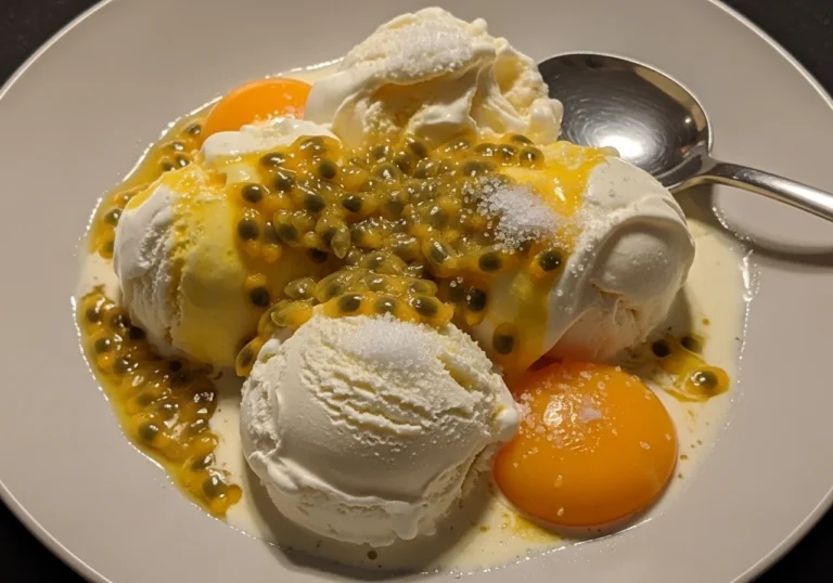 Homemade Passion Fruit Ice Cream
