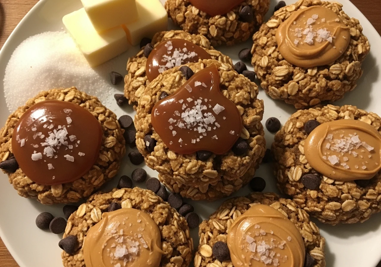 No Bake Salted Caramel Cookies A Sweet Salty Treat