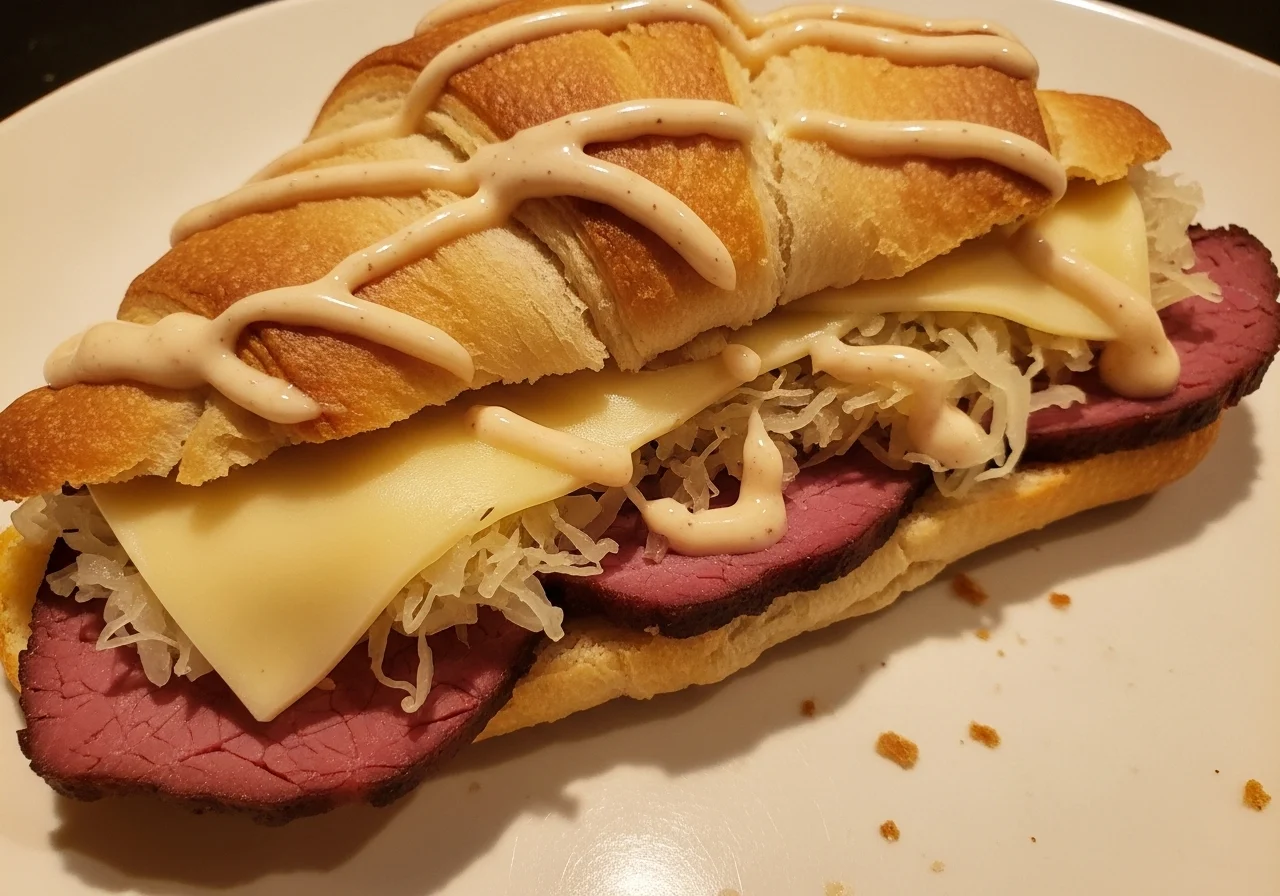 reuben crescent bake