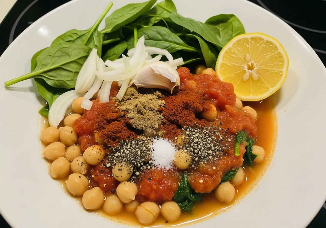 spinach chickpeas recipe