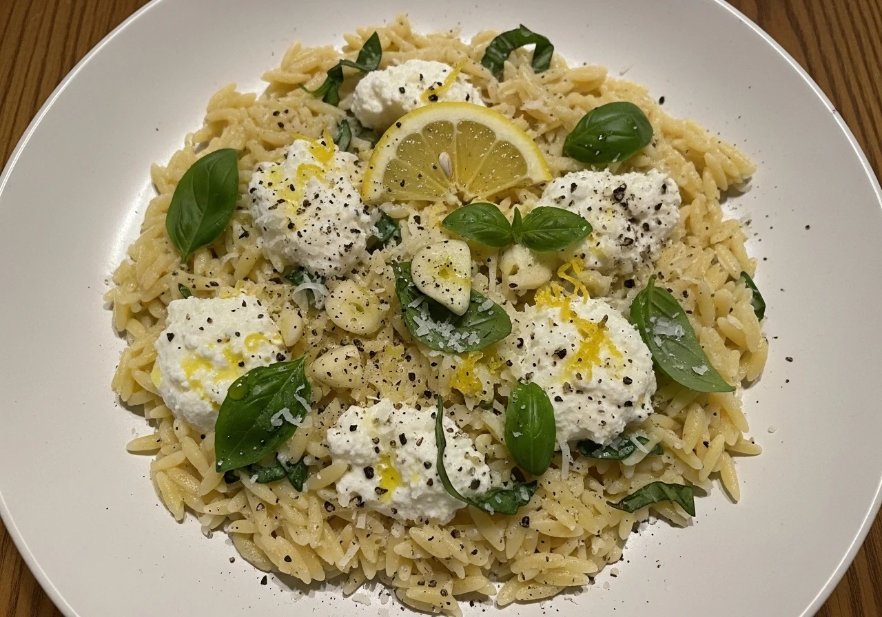 lemon ricotta orzo