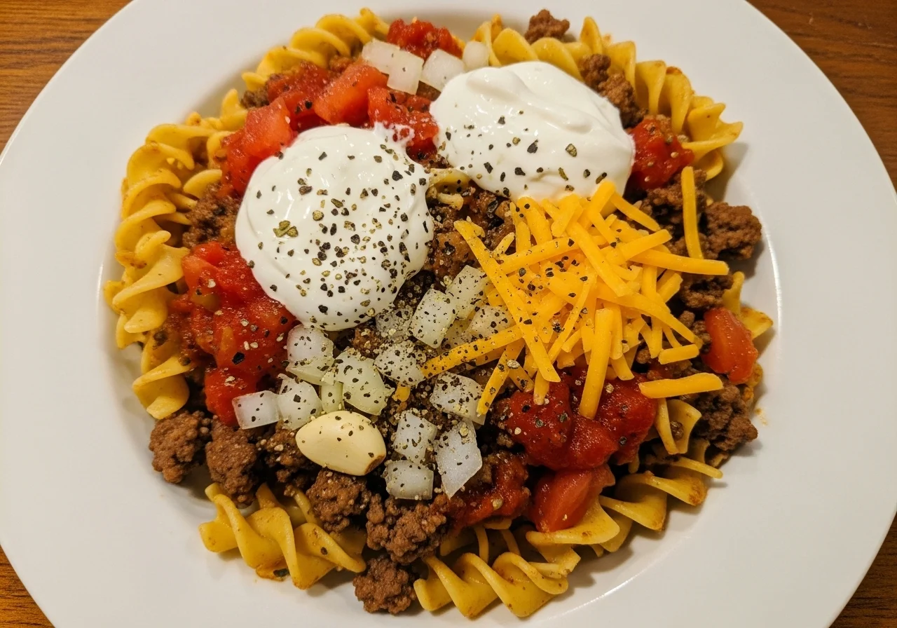 beef noodle casserole