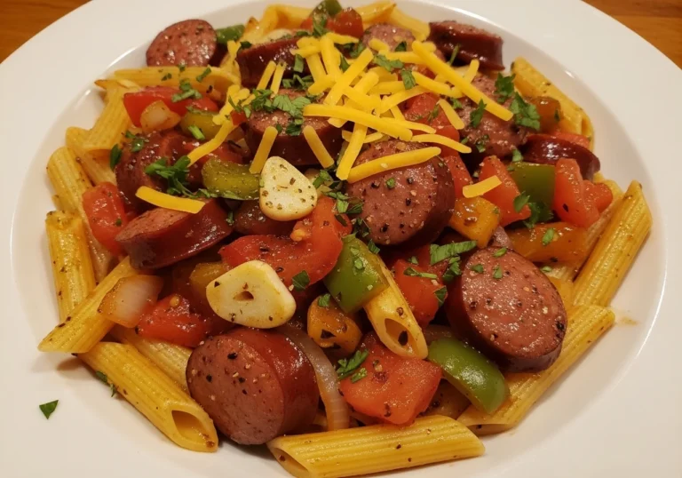 bbq sausage pasta