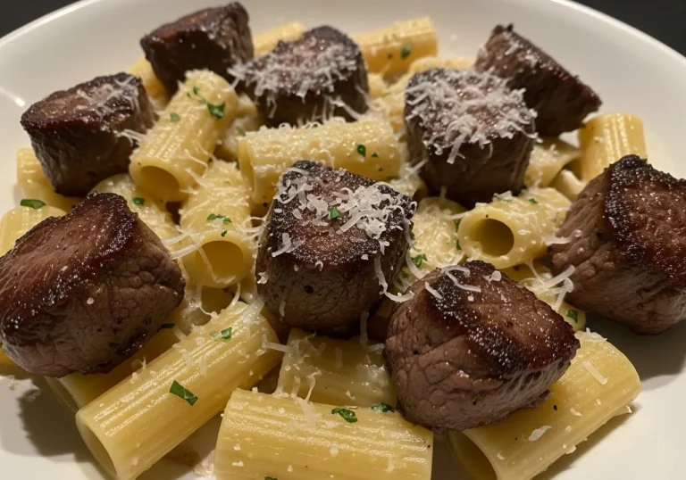 steak tips rigatoni