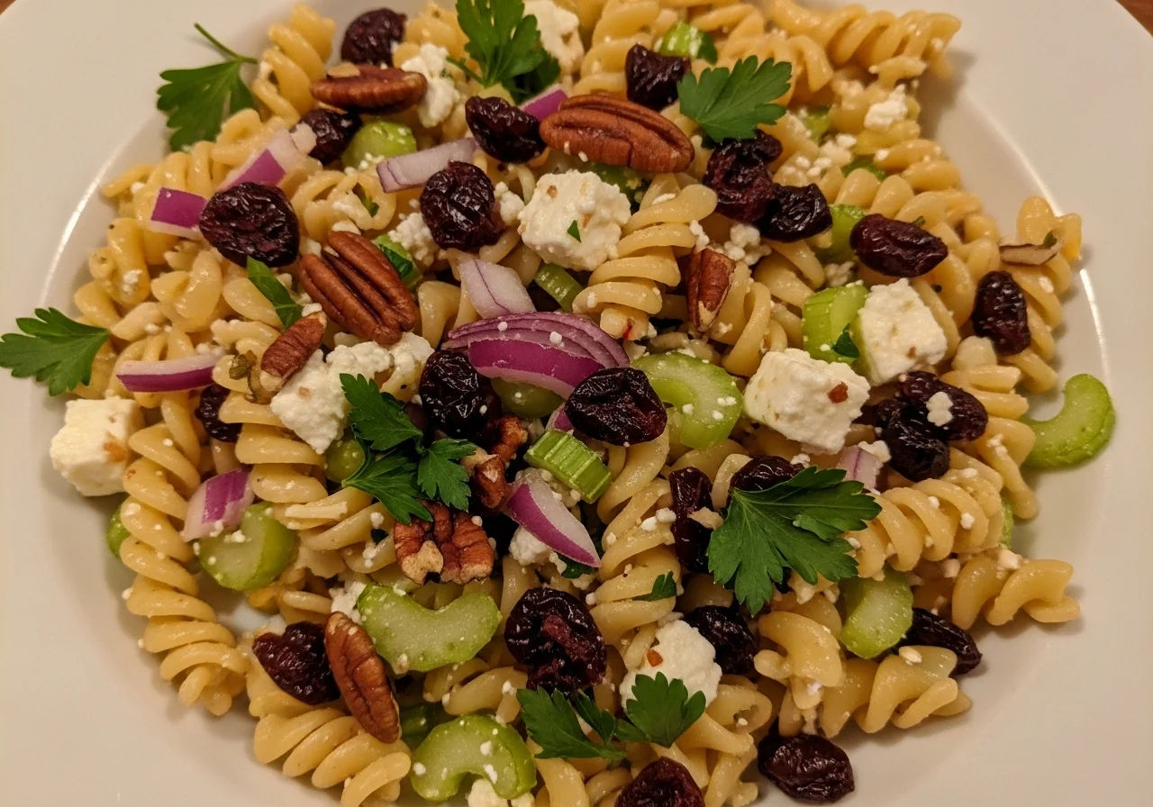 cranberry fusilli salad