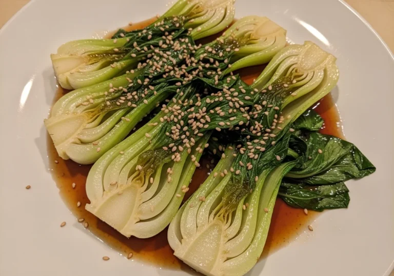 soy glazed bok choy