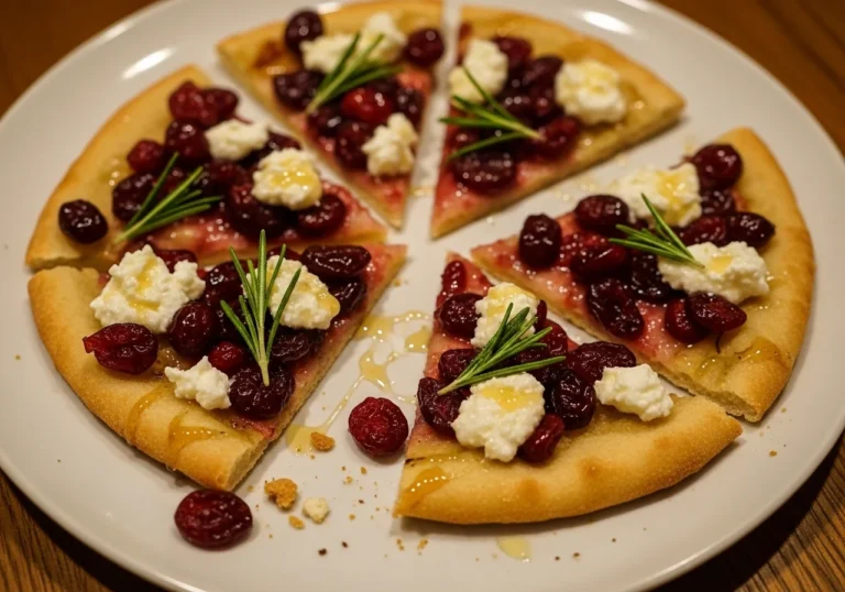 cranberry goat cheese flatbread