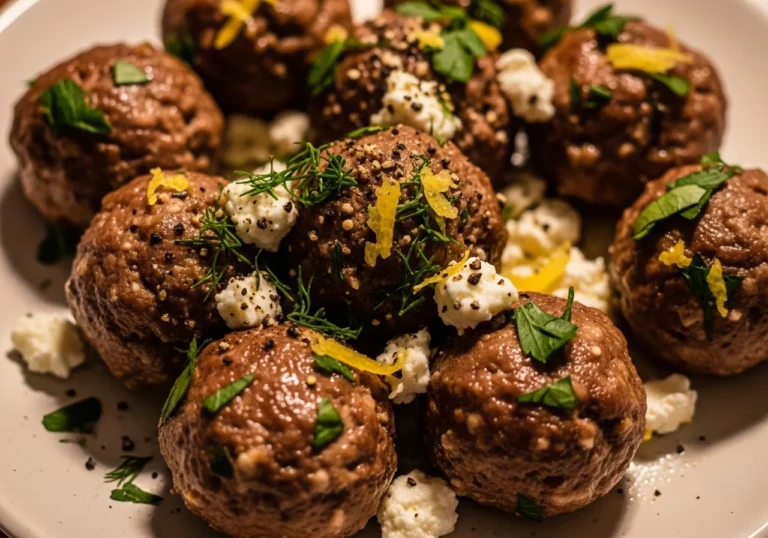 lemon feta meatballs