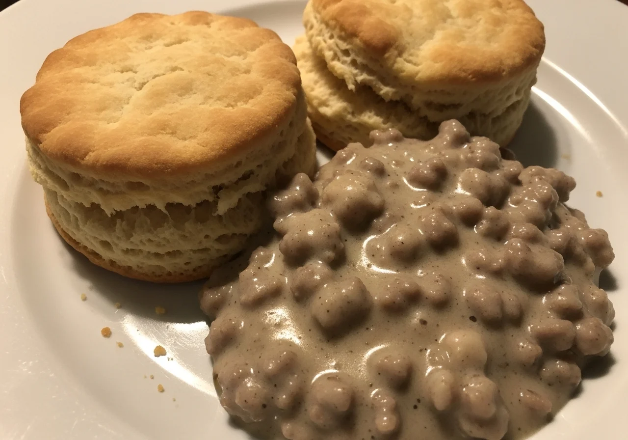 homemade biscuits gravy