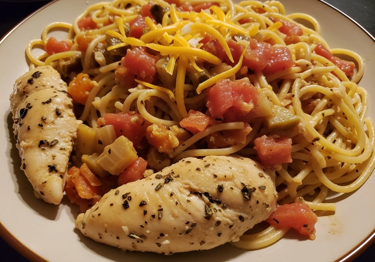 crockpot chicken spaghetti