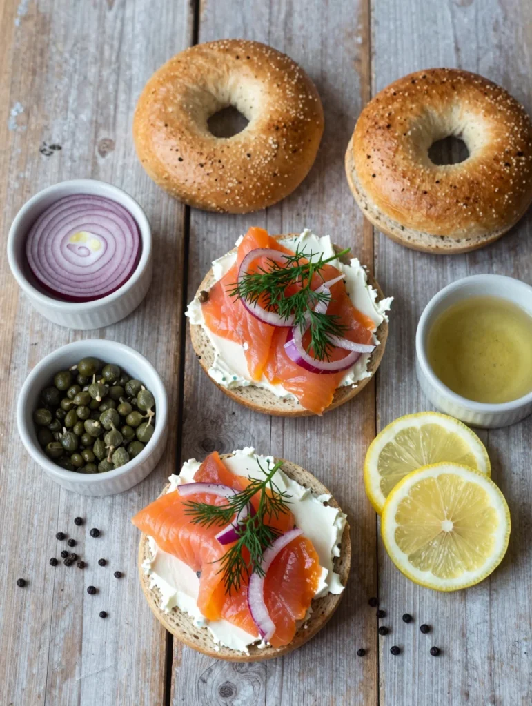 Bagel with Smoked Salmon Spread