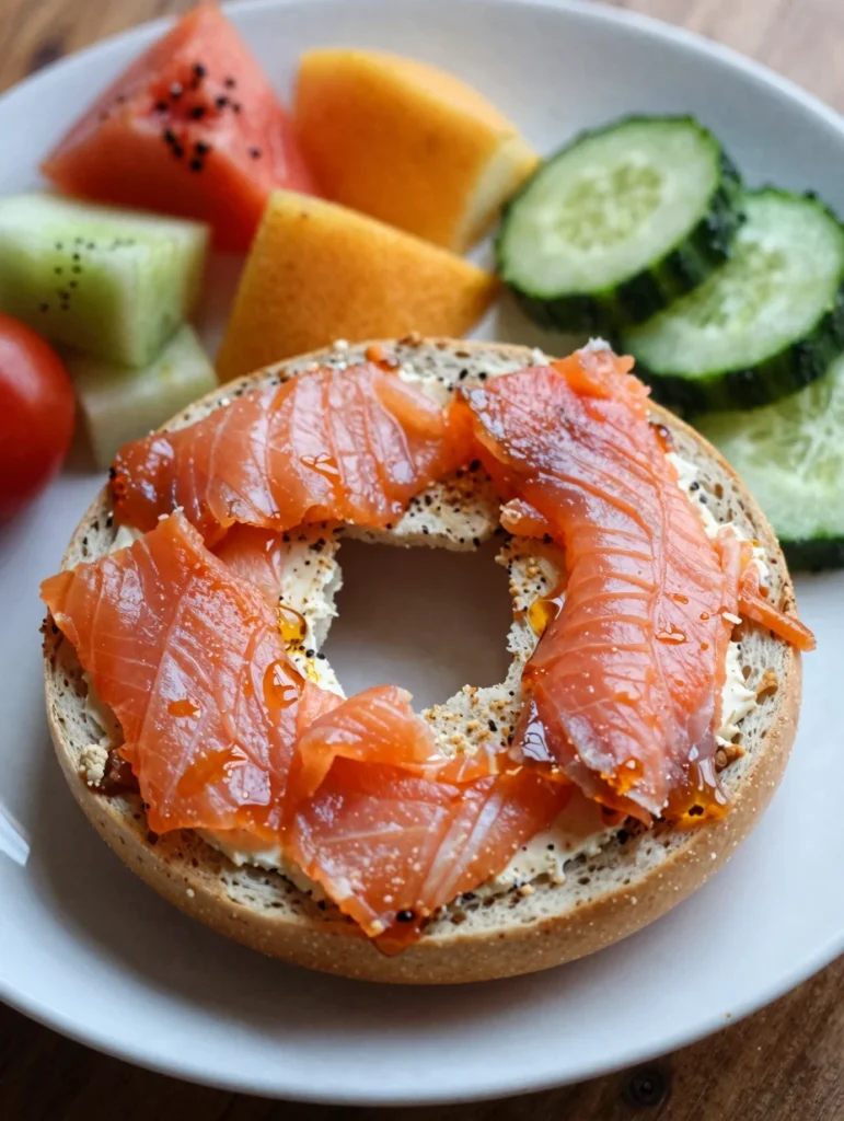 Bagel with Smoked Salmon Spread