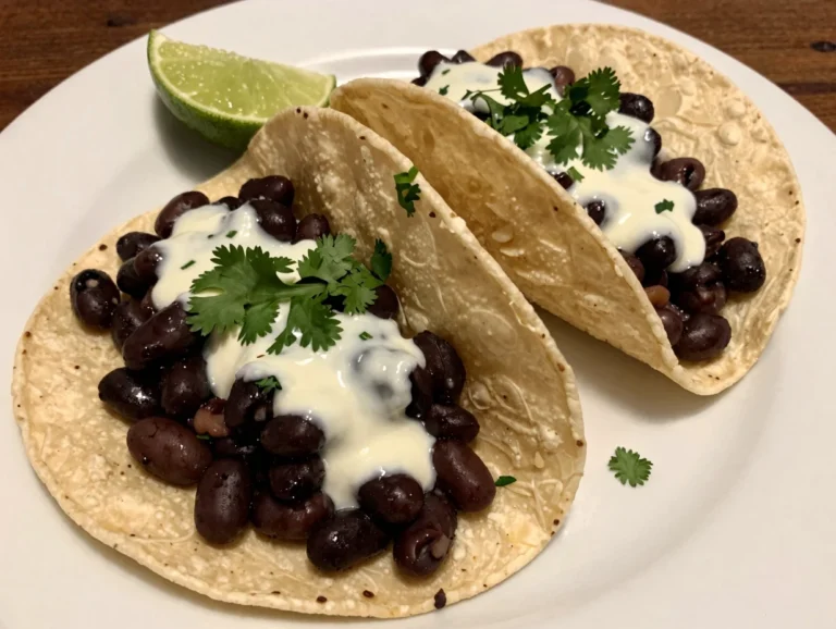 Black Bean Tacos with Lime Crema