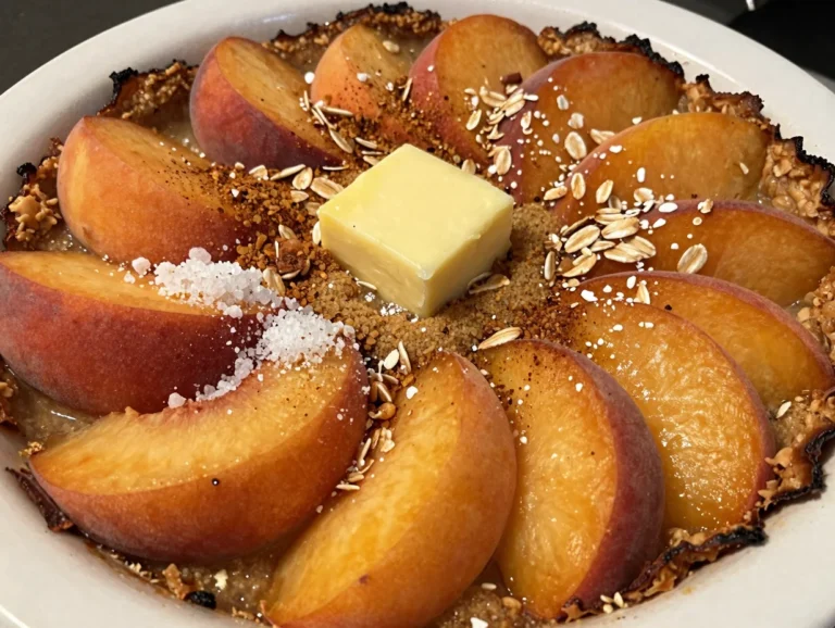 Brown Butter Peach Crisp