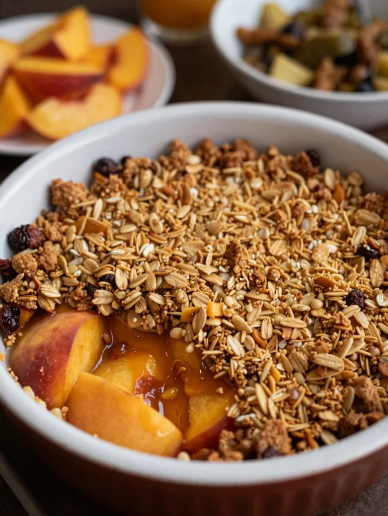 Brown Butter Peach Crisp