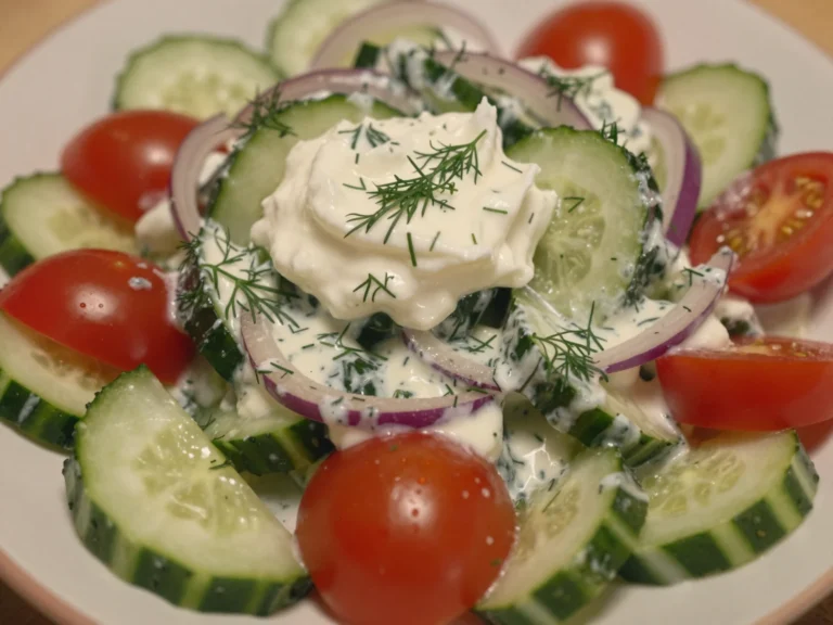 Creamy Cucumber Tomato Salad