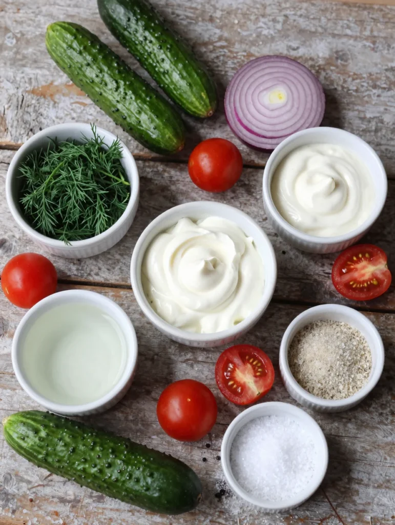 Creamy Cucumber Tomato Salad