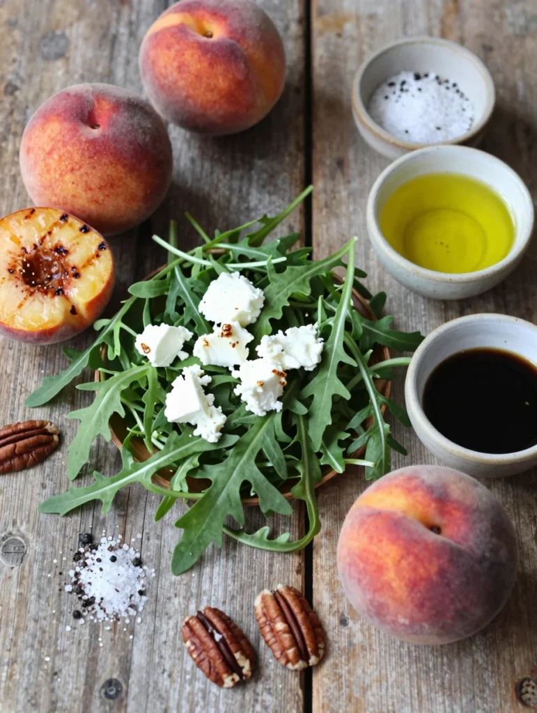 Grilled Peach and Arugula Salad