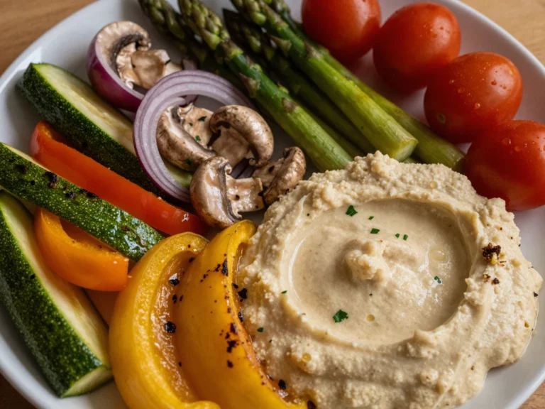 Grilled Veggie Platter with Hummus