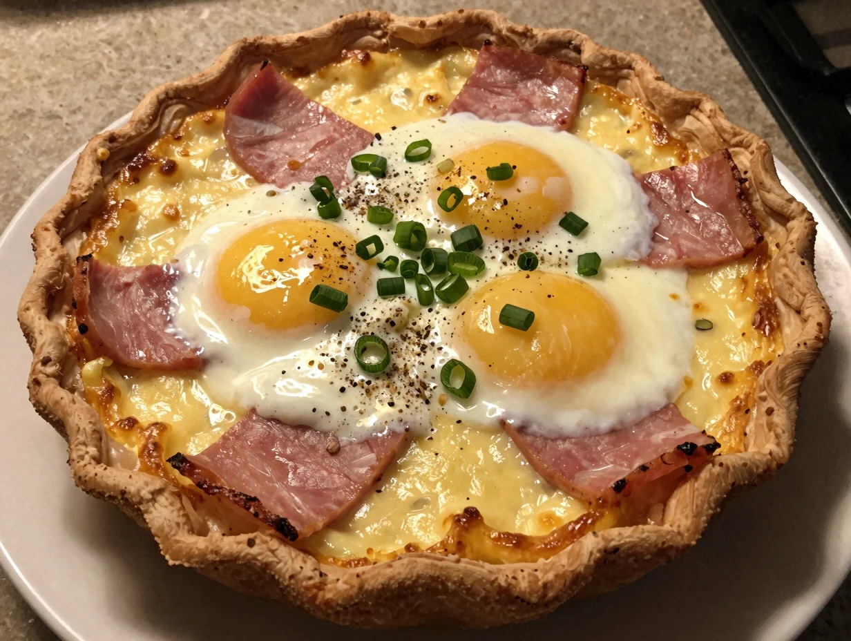 Ham and Swiss Quiche