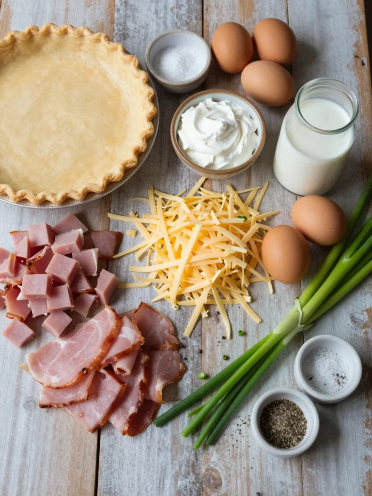 Ham and Swiss Quiche