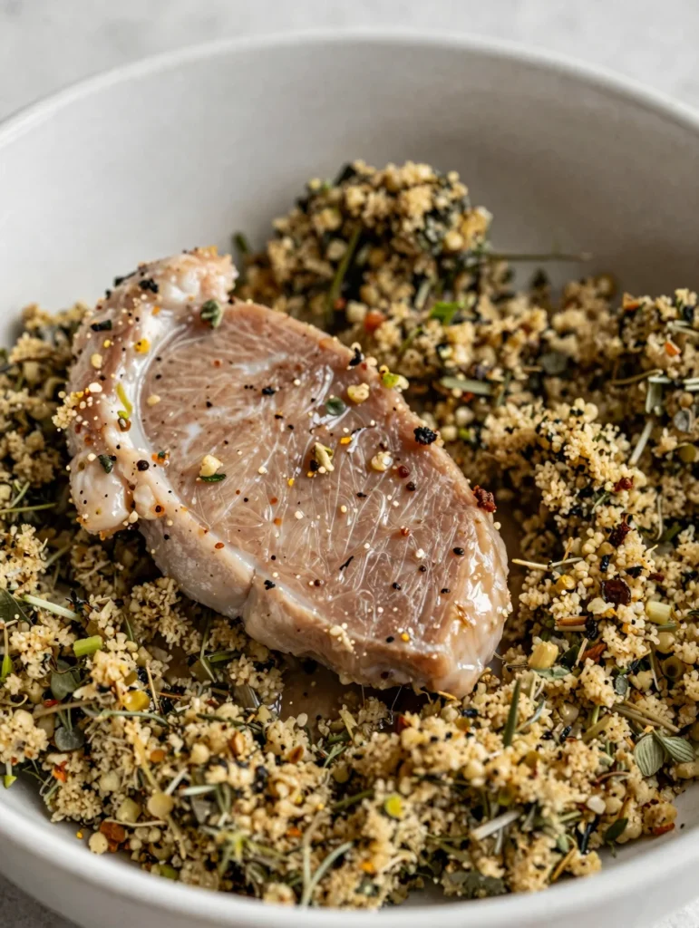 Herb Crusted Pork Chops