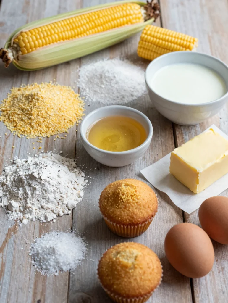 Honey Butter Cornbread Muffins