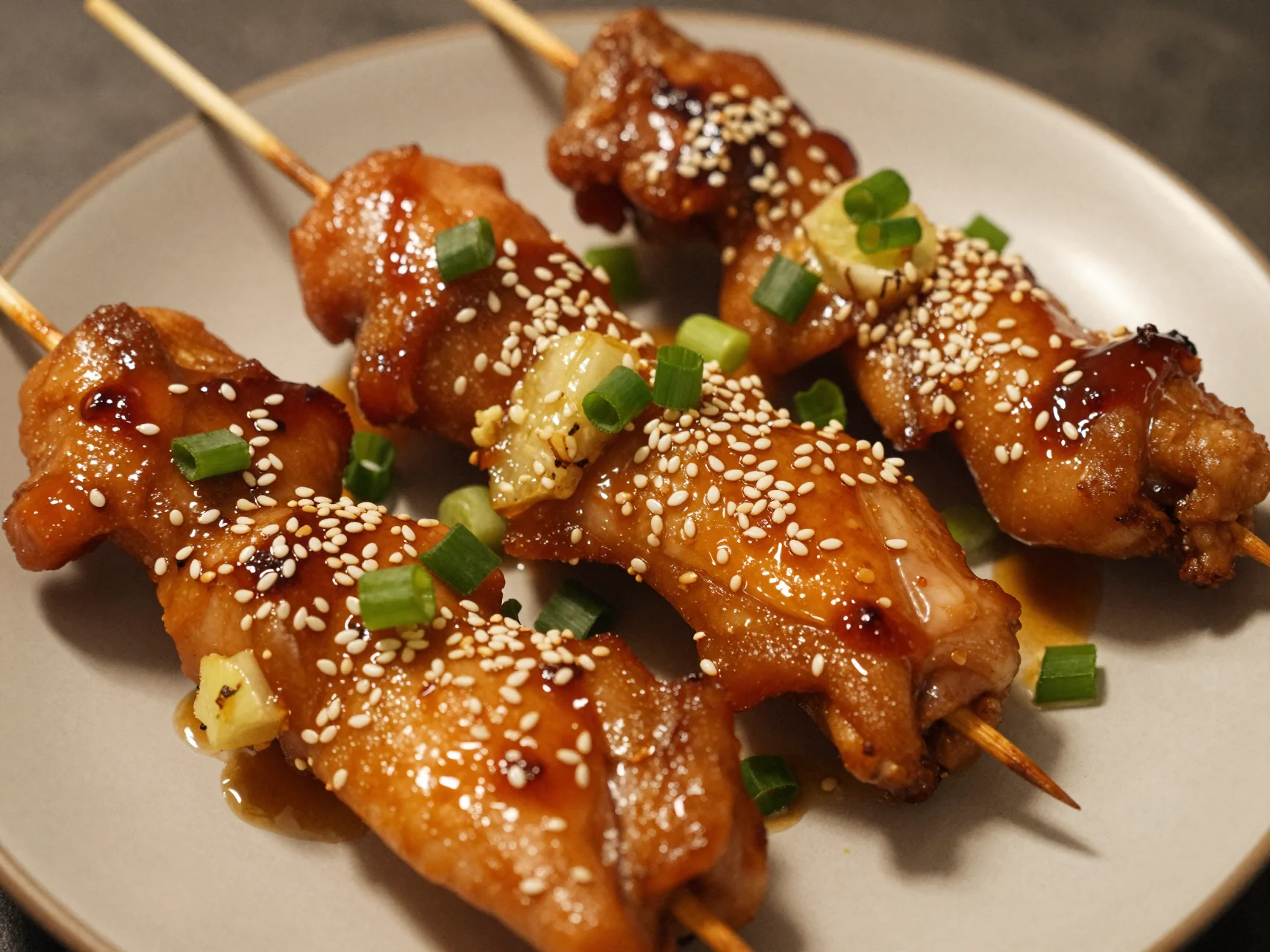 Honey Sriracha Chicken Skewers