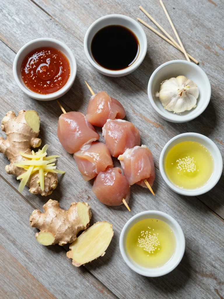 Honey Sriracha Chicken Skewers