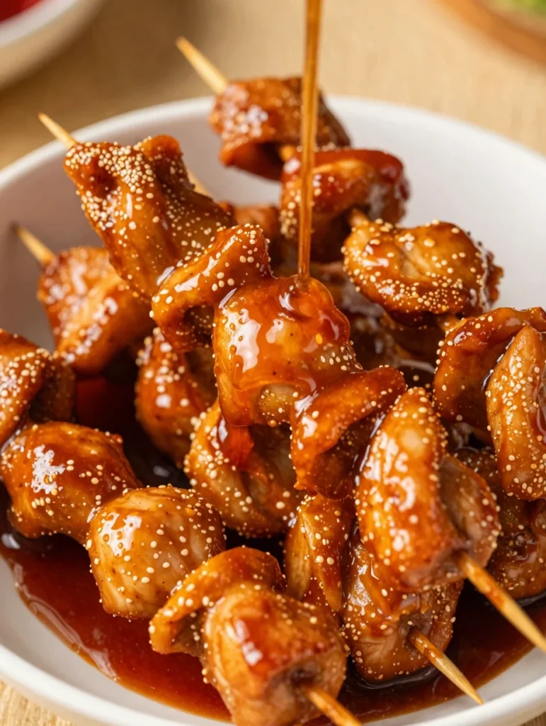 Honey Sriracha Chicken Skewers