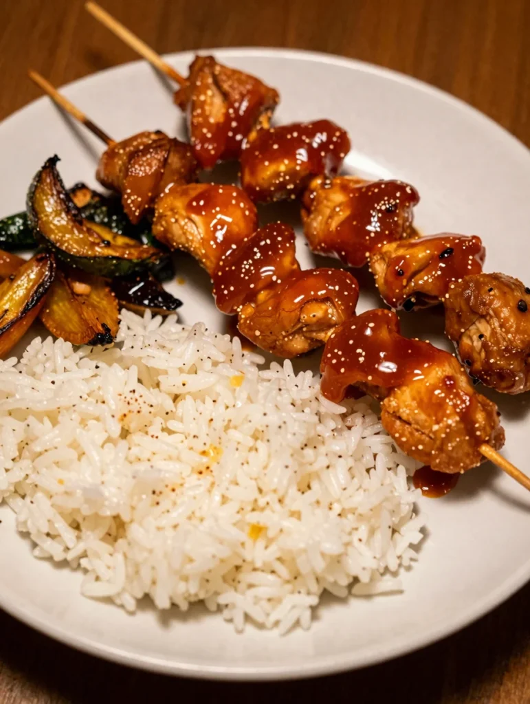 Honey Sriracha Chicken Skewers