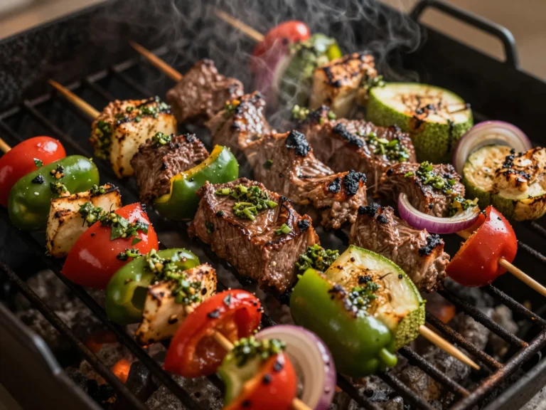 Kabobs on the Grill with Chimichurri