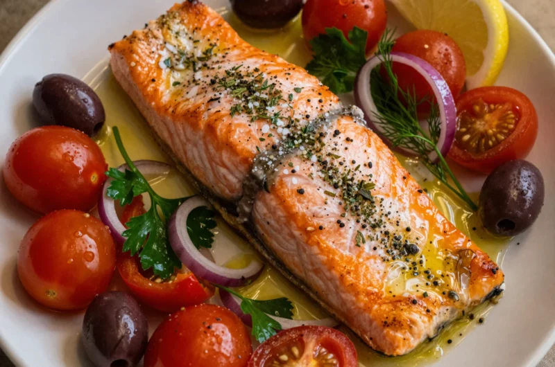 Mediterranean Baked Salmon