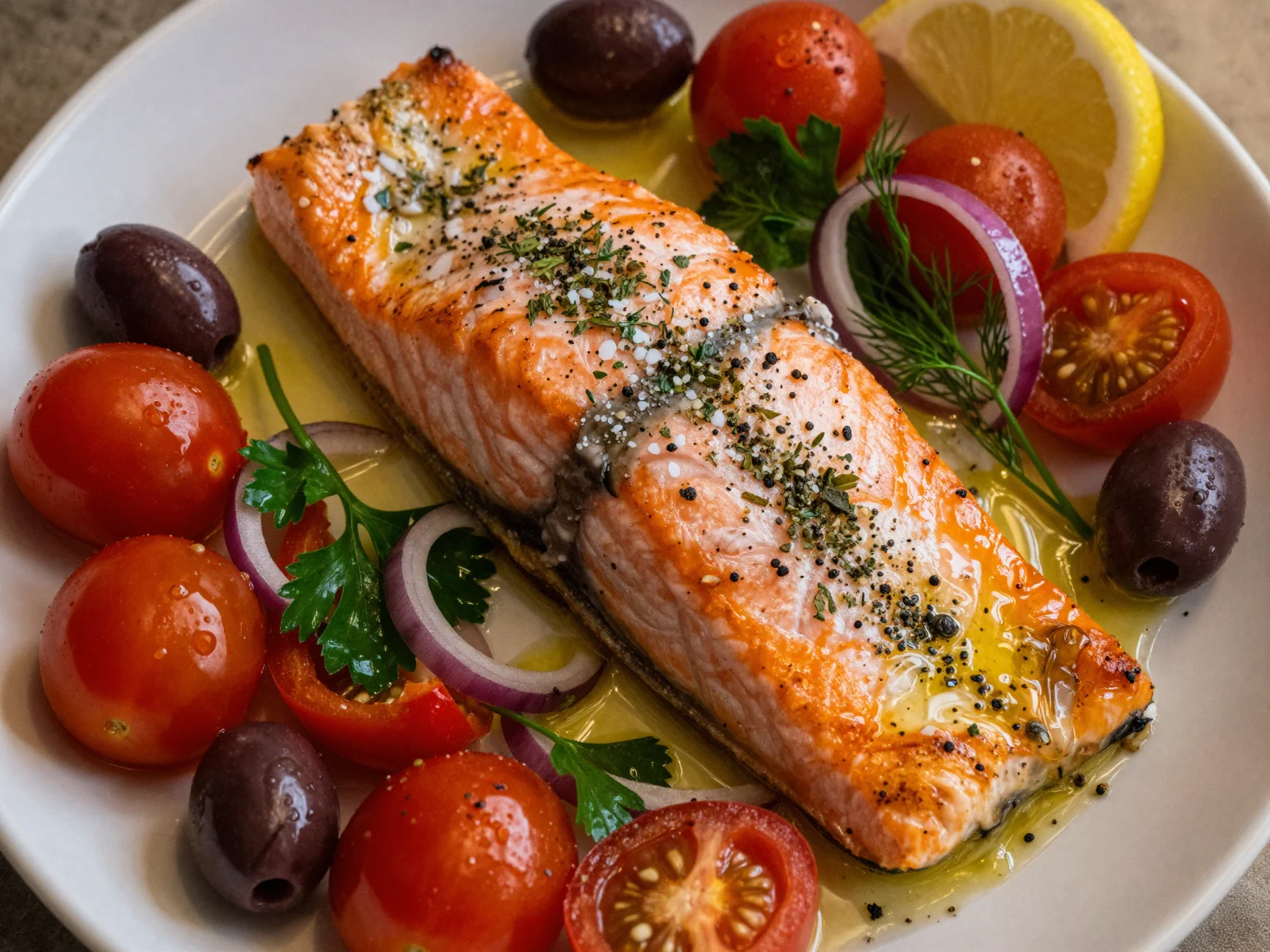 Mediterranean Baked Salmon