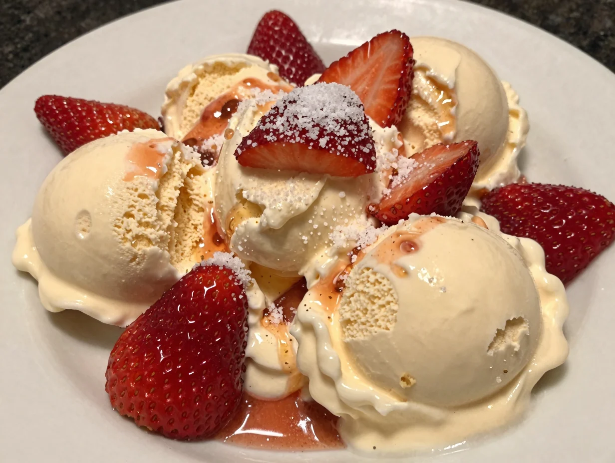 No Churn Strawberry Ice Cream