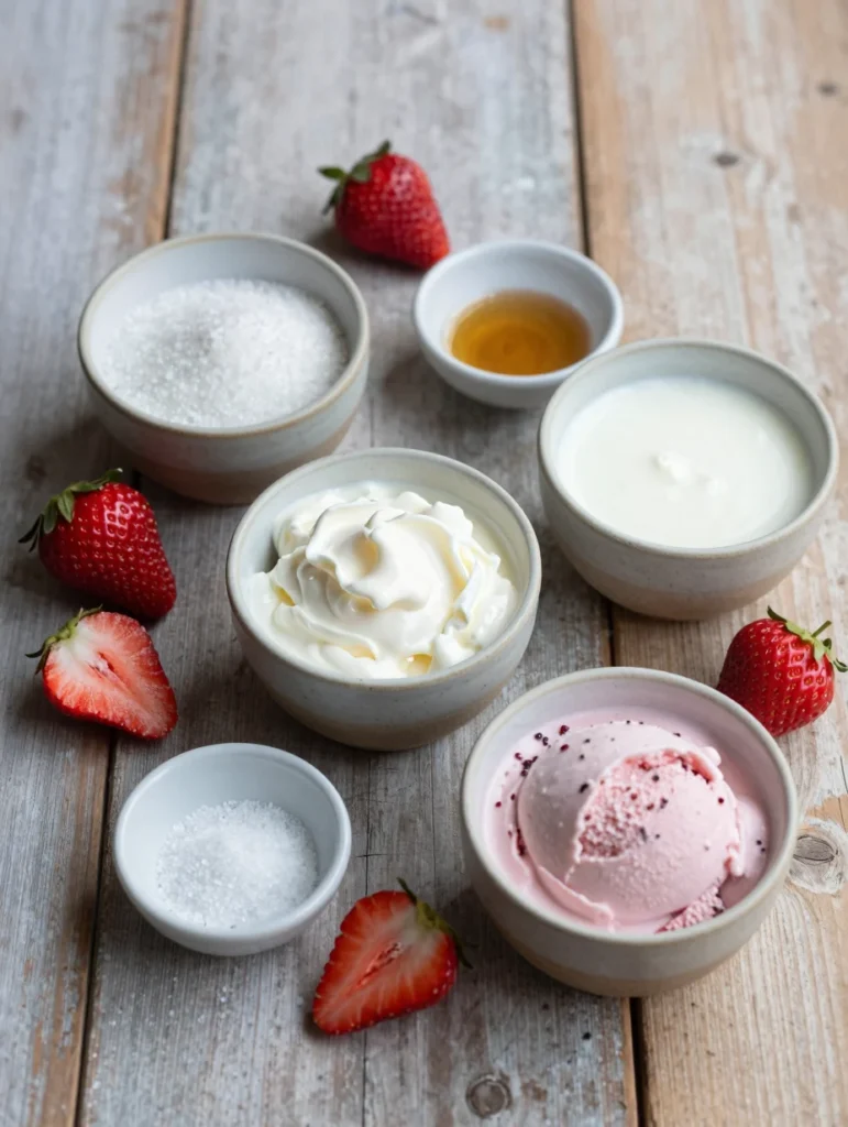 No Churn Strawberry Ice Cream