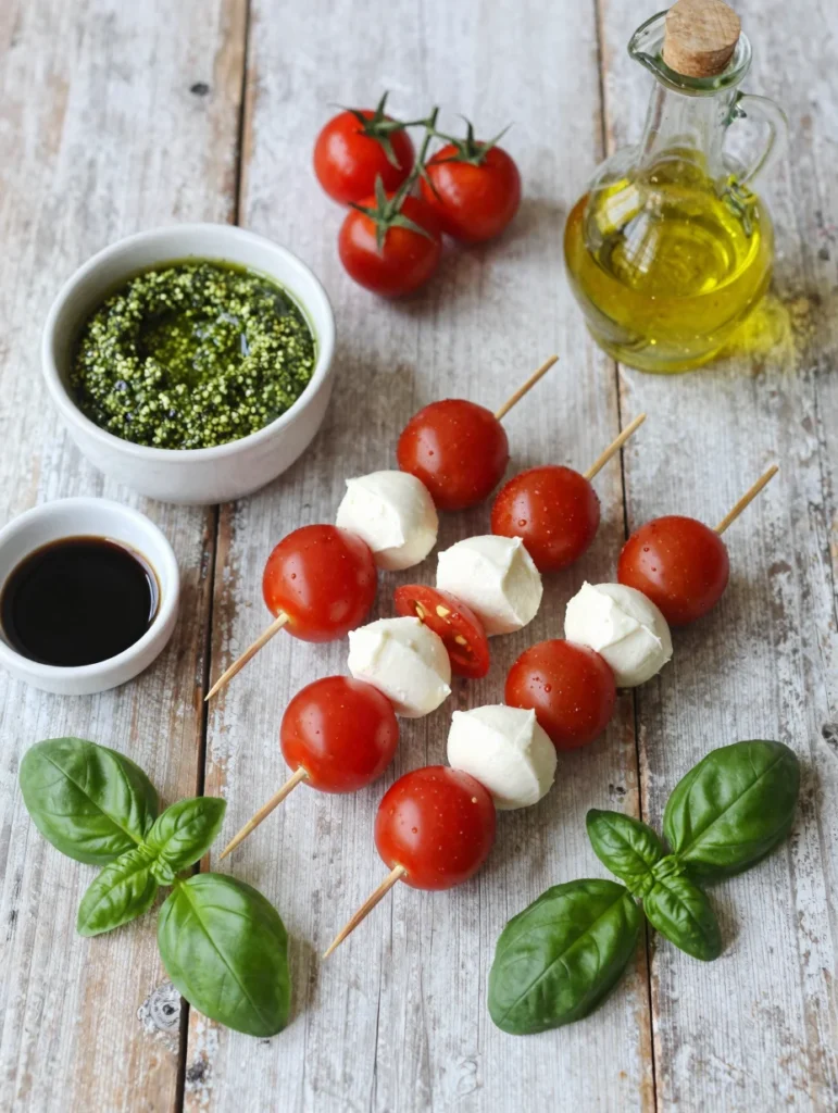 Pesto Caprese Skewers