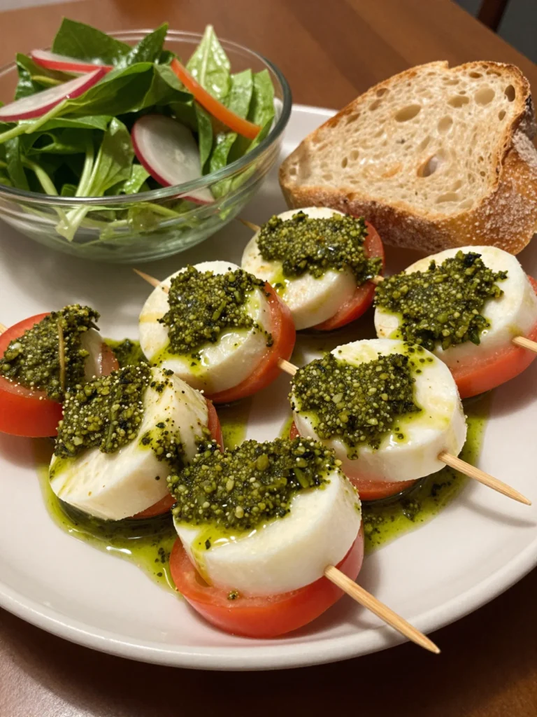 Pesto Caprese Skewers