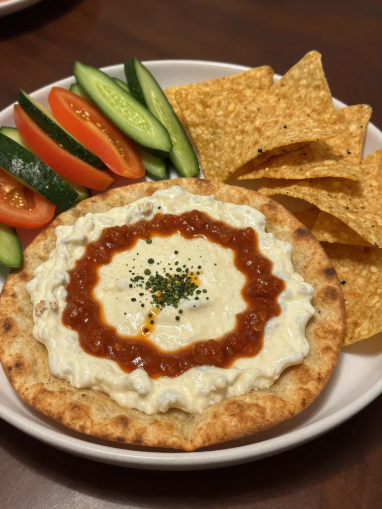 Rotel Dip with Crispy Pita