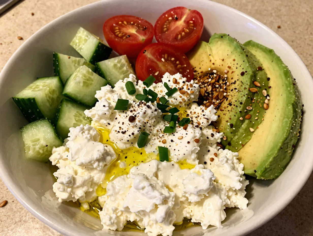 Savory Cottage Cheese Bowl