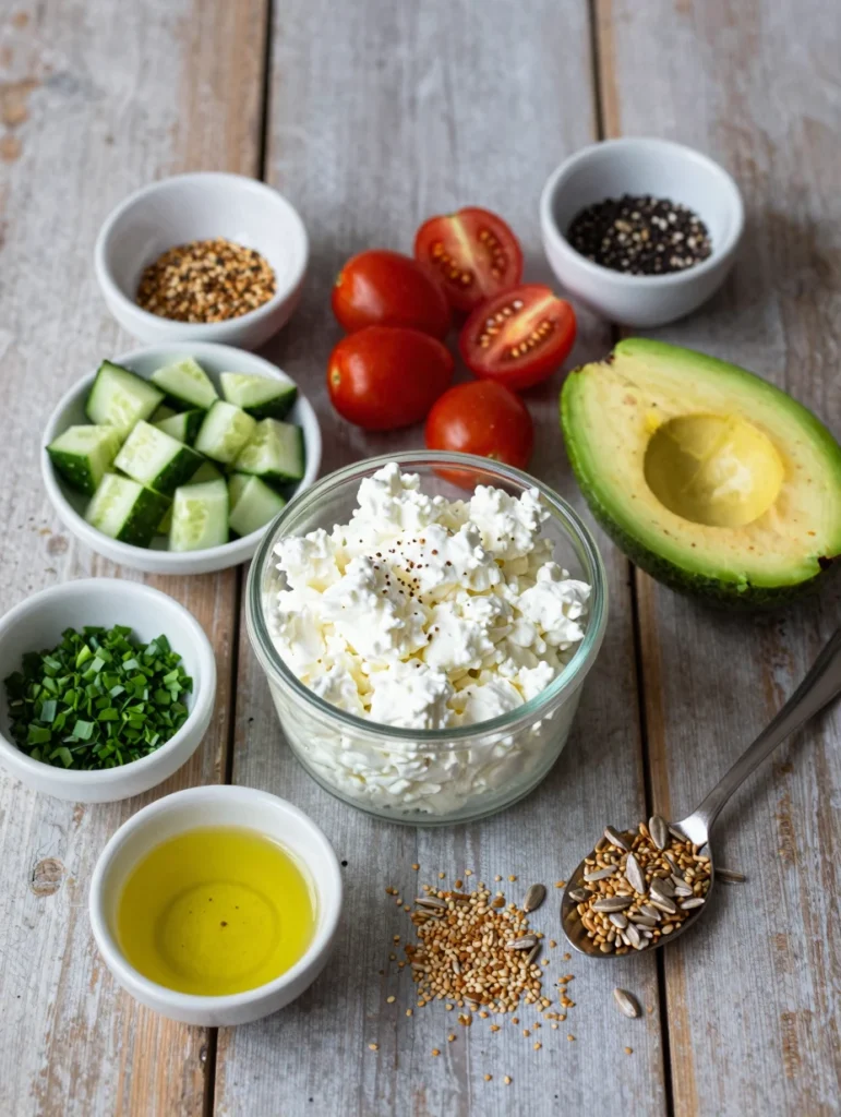 Savory Cottage Cheese Bowl