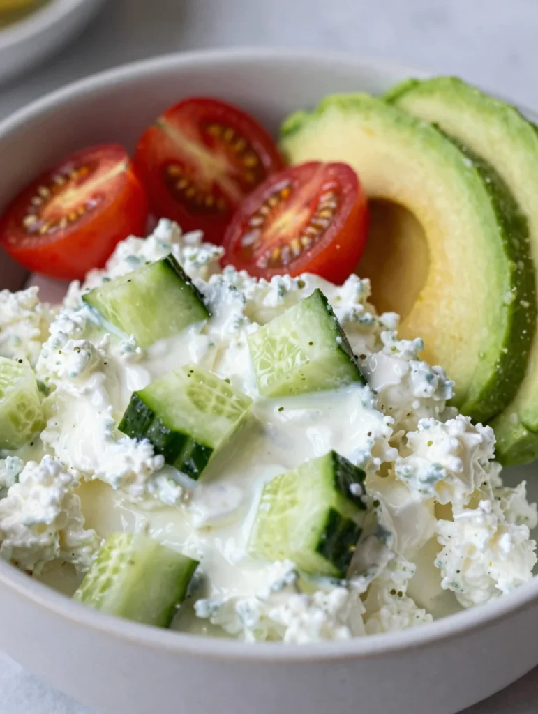 Savory Cottage Cheese Bowl