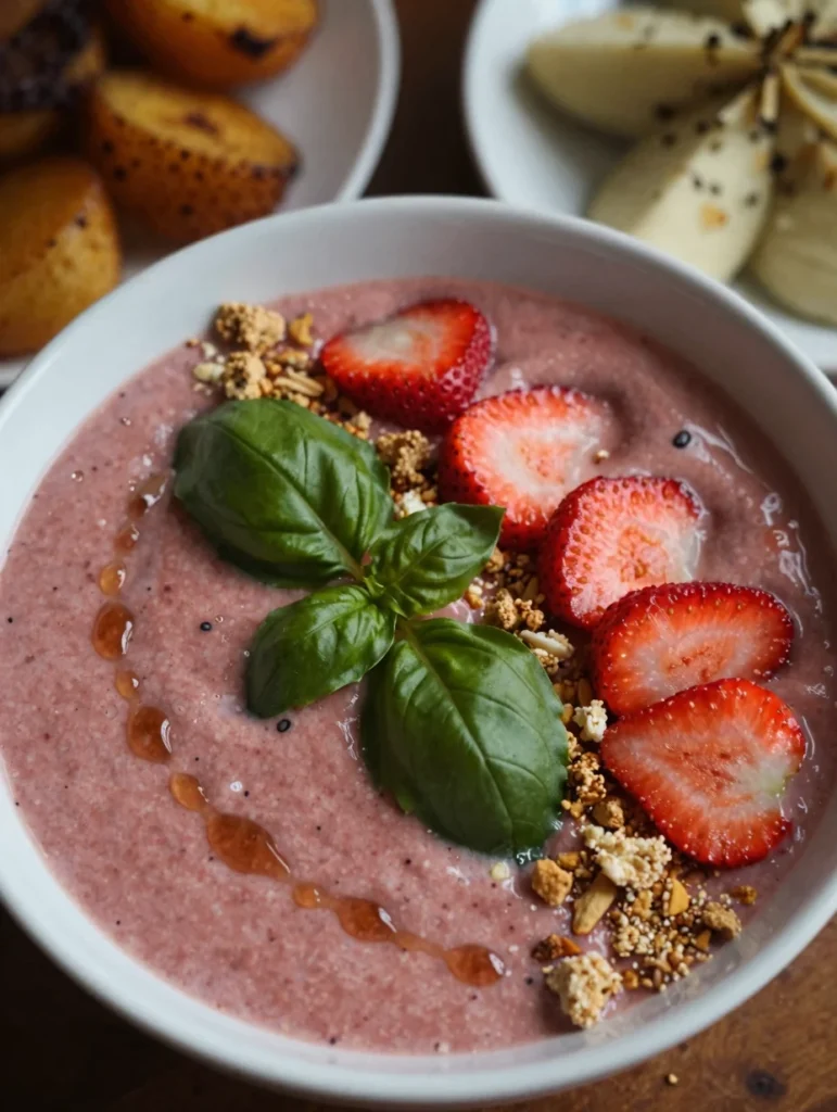 Strawberry Basil Smoothie